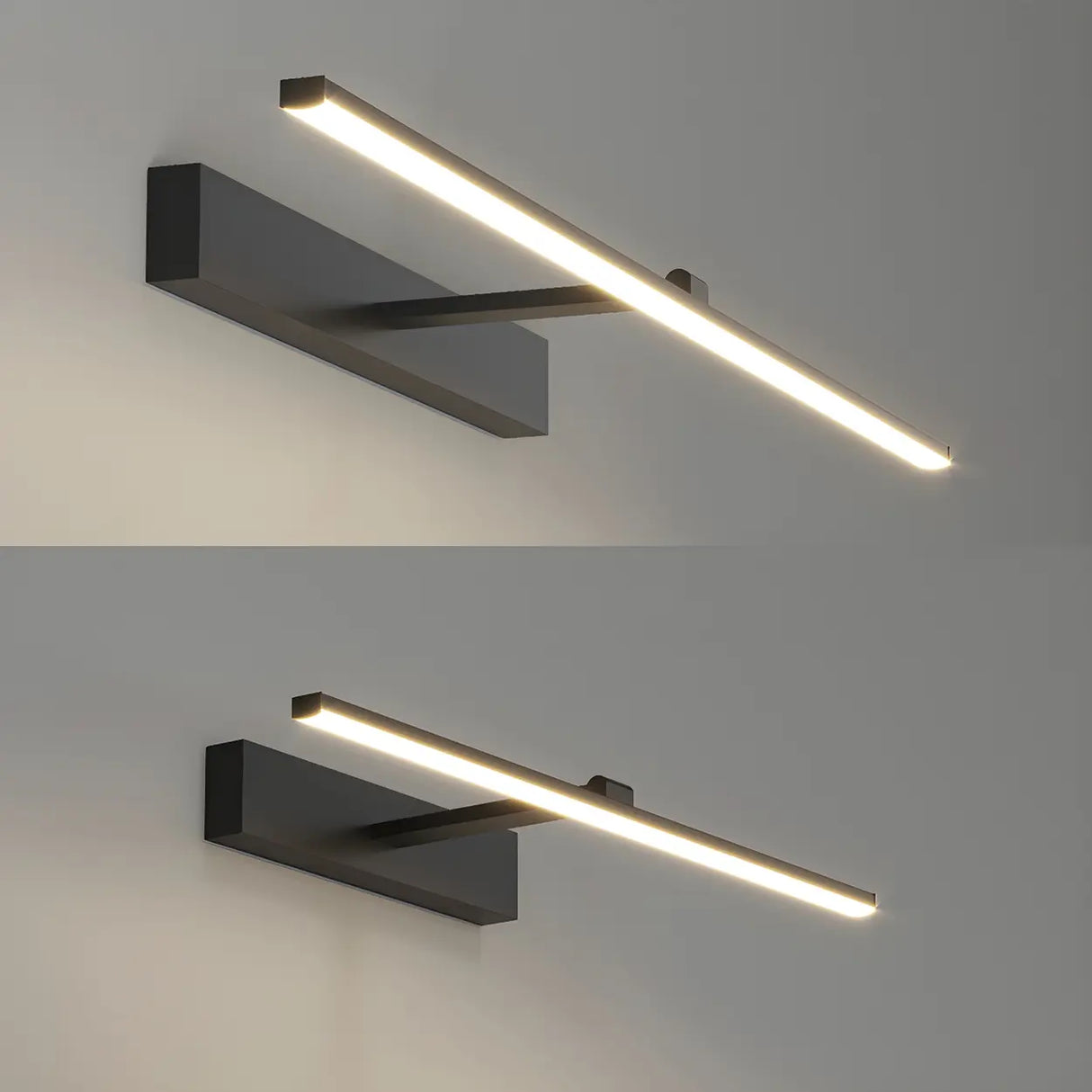 Bathroom Minimalist LED Strip Metal Wall Vanity Light Image - 17