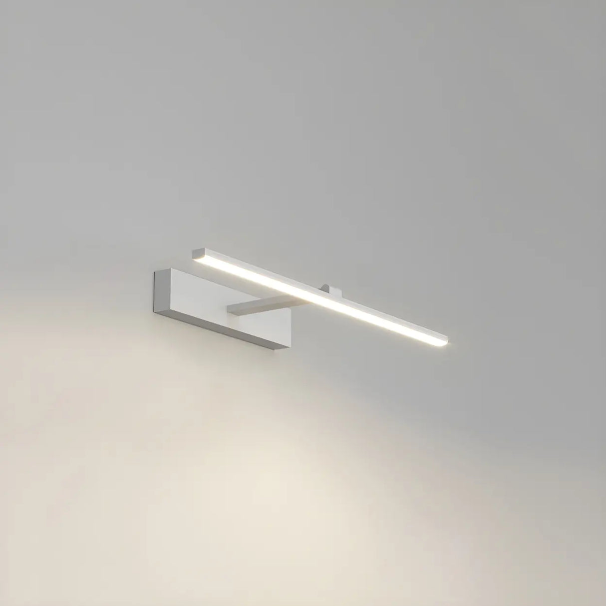 Bathroom Minimalist LED Strip Metal Wall Vanity Light Image - 2