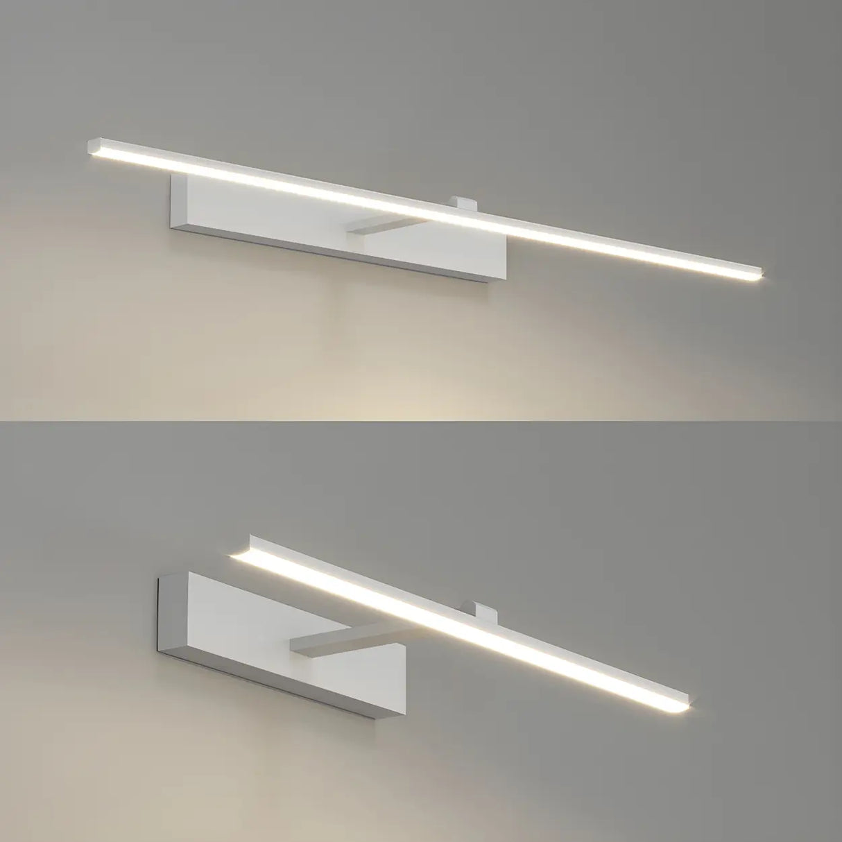 Bathroom Minimalist LED Strip Metal Wall Vanity Light Image - 20