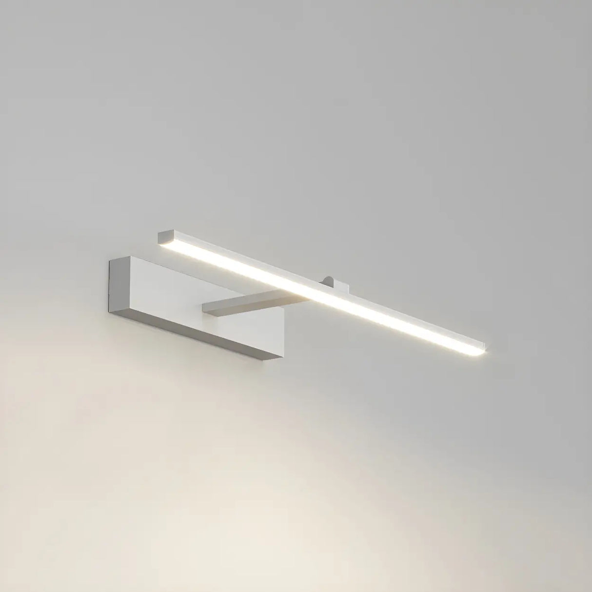 Bathroom Minimalist LED Strip Metal Wall Vanity Light Image - 3
