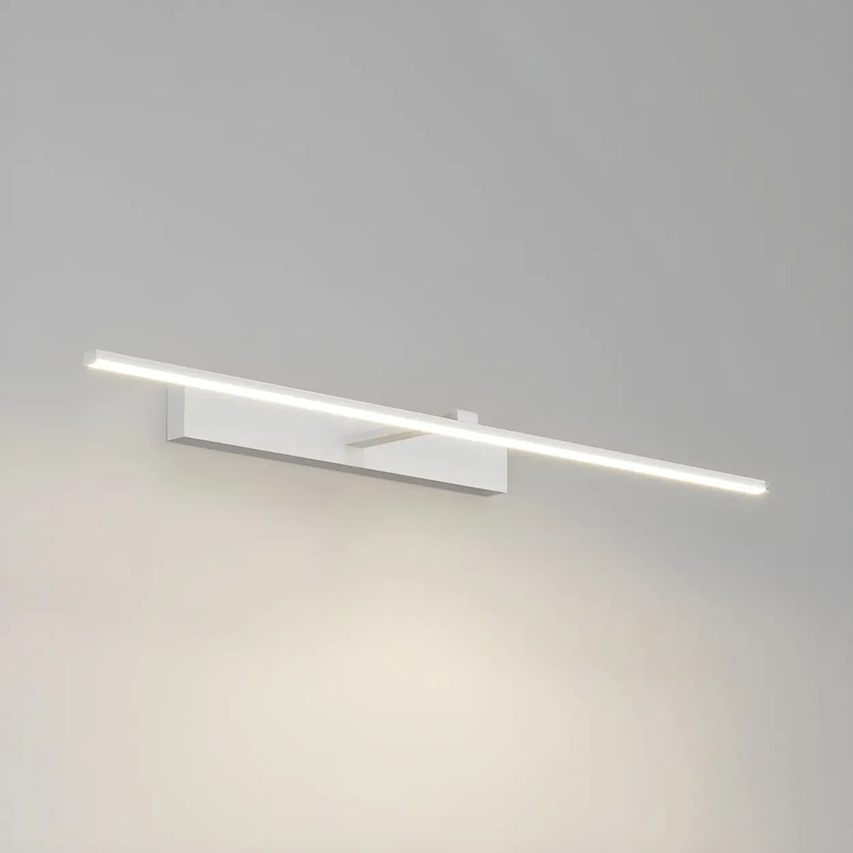 Bathroom Minimalist LED Strip Metal Wall Vanity Light Image - 6