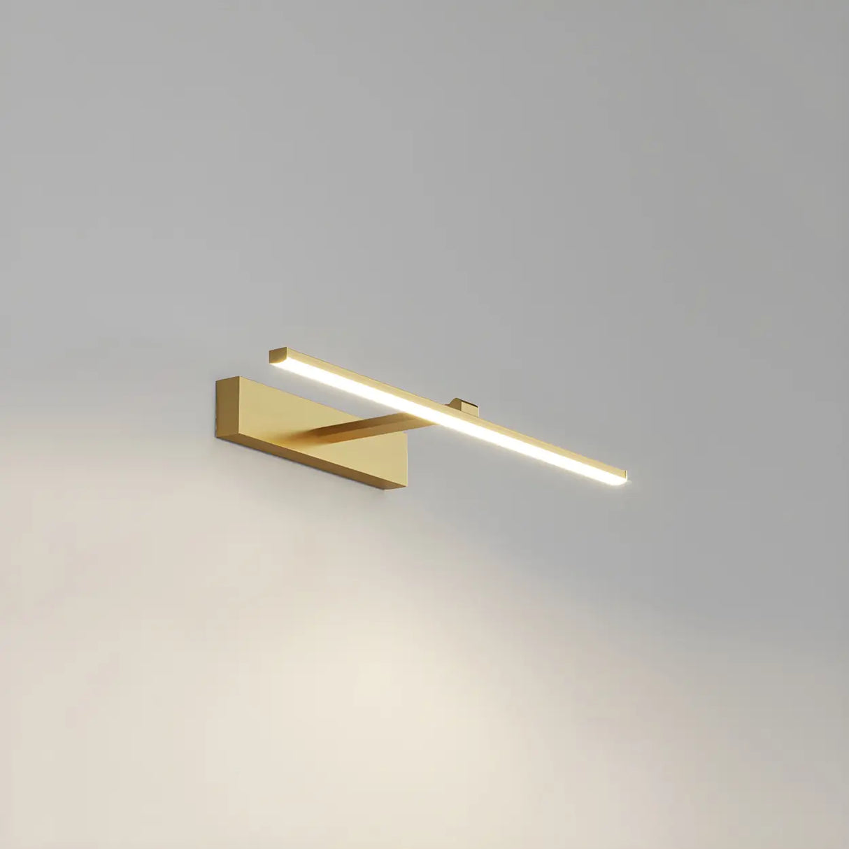 Bathroom Minimalist LED Strip Metal Wall Vanity Light Image - 9