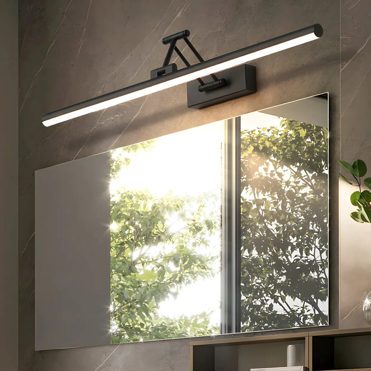 Bathroom Simple Retractable Cylinder Vanity Light Image - 1