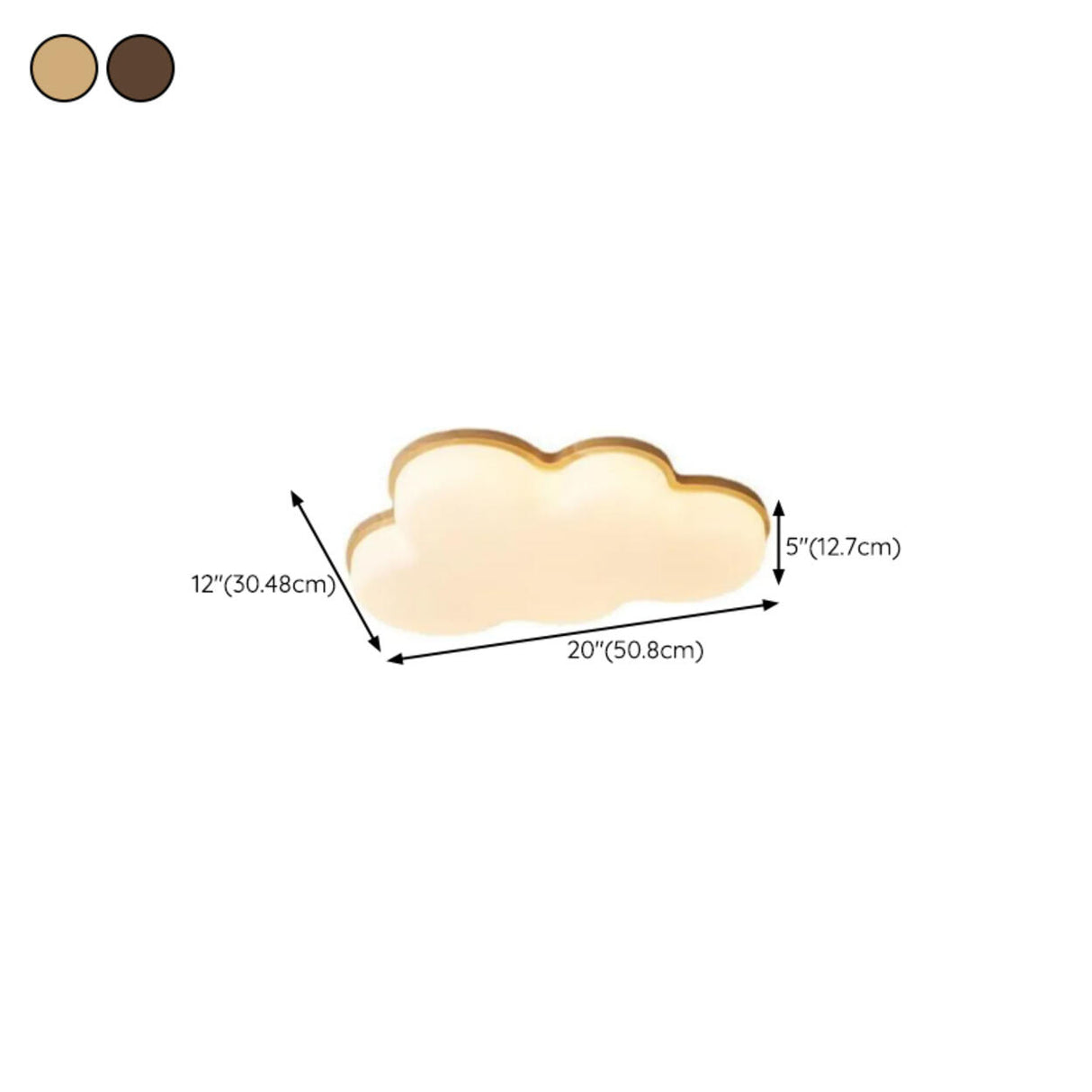 Bedroom Cloud-Shaped LED Flush Mount Ceiling Light