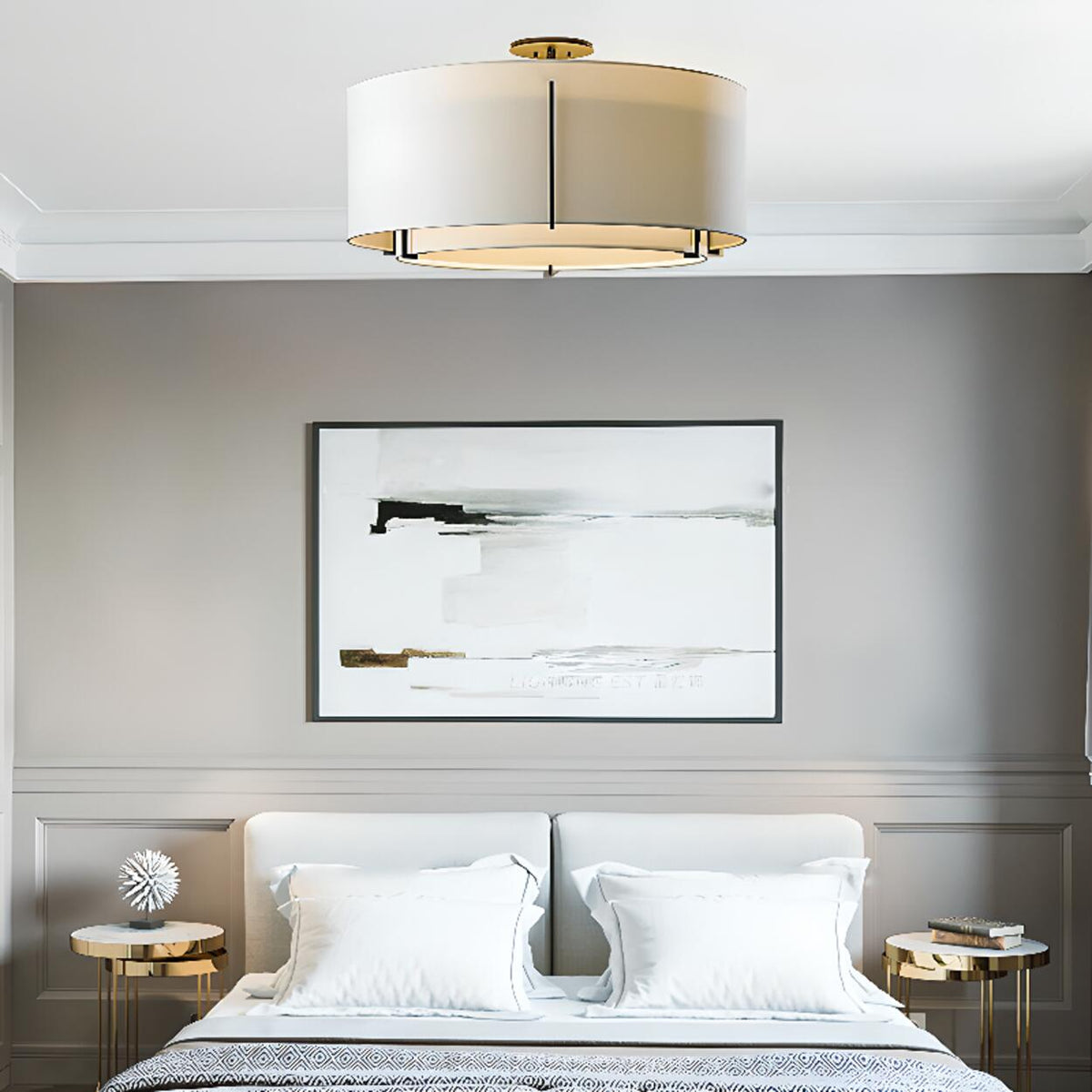 semi flush mount light for bedroom