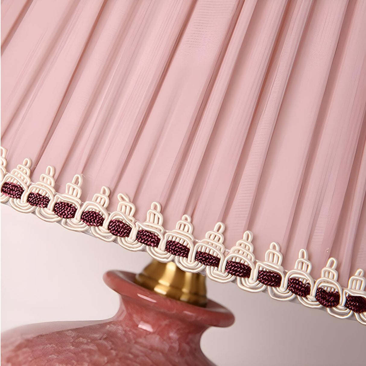 Bedroom Elegant Ceramic Fabric Barrel Shade Table Lamp Image - 14