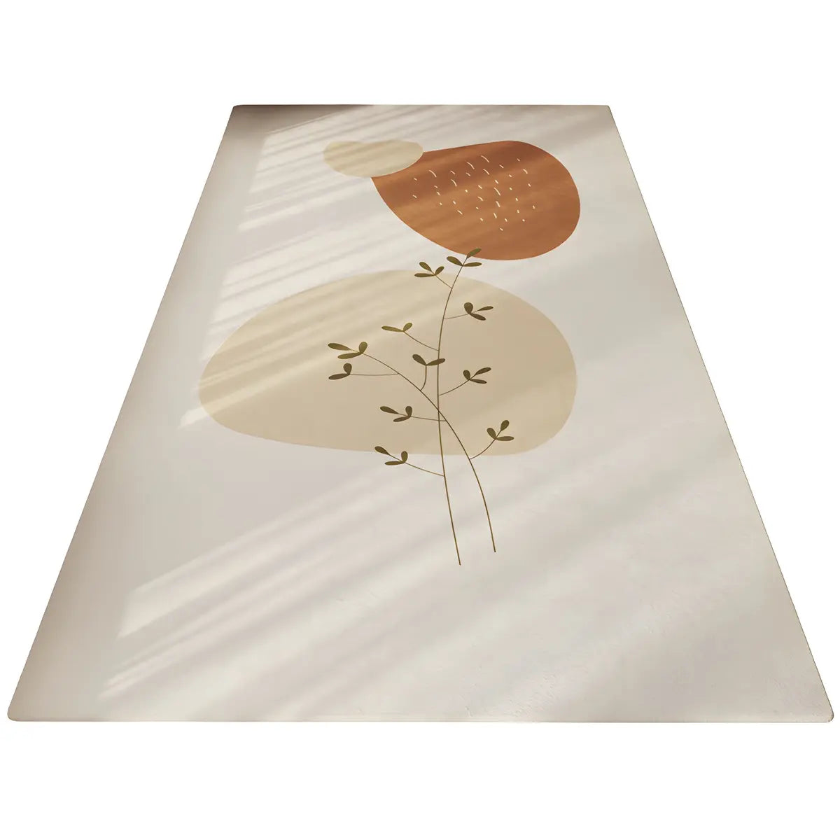 Bedroom Lemon Printed Rectangle Polyester Area Rug Image - 5