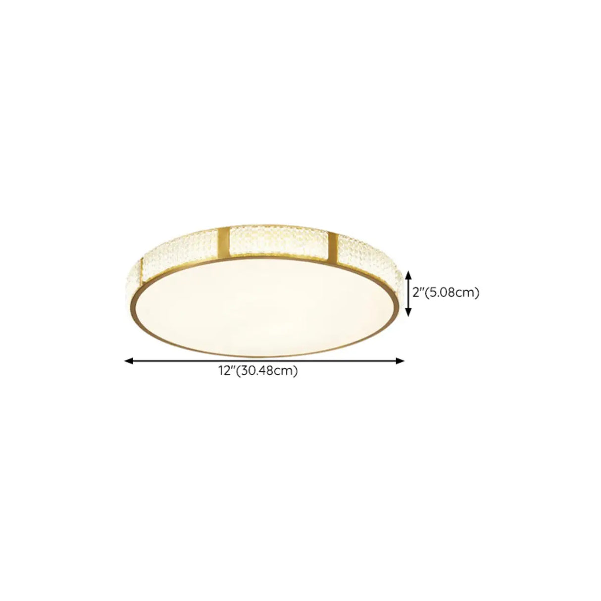 Bedroom Minimalist Gold Round Flush Mount Ceiling Light