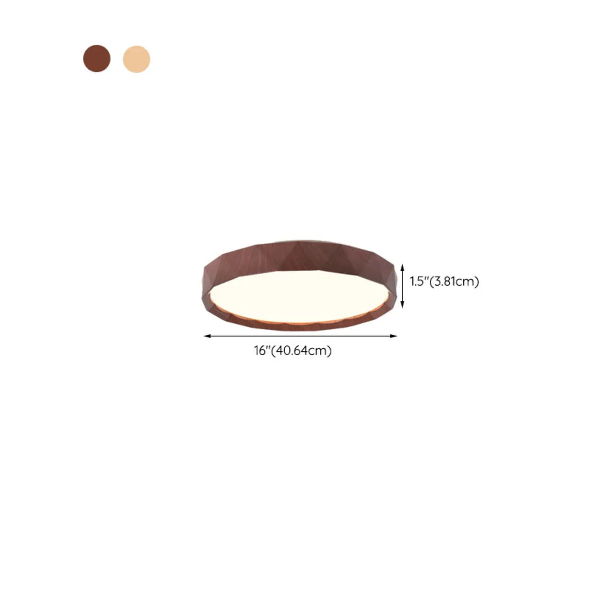 Bedroom Minimalist Round Wood LED Flush Mount Light
