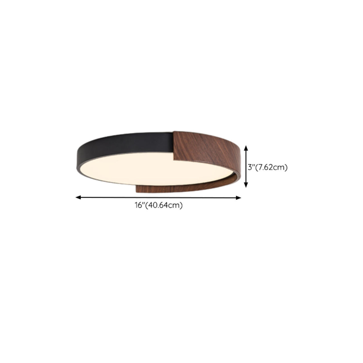 Bedroom Modern Black Round LED Flush Mount Light