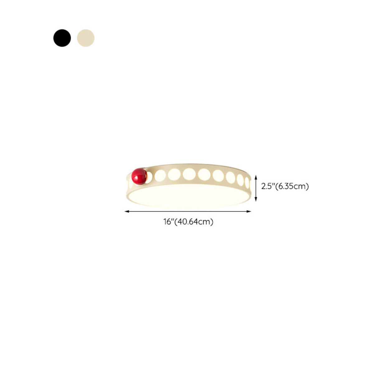 Bedroom Modern Circular LED Semi-Flush Mount Light