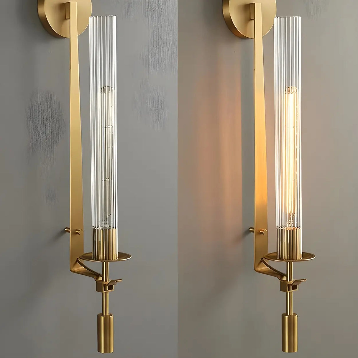 Bedroom Modern Gold Cylinder LED Vanity Lighting Image - 8