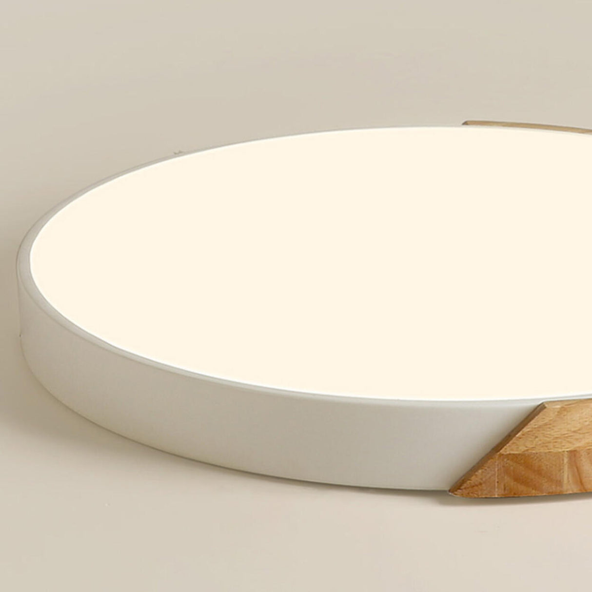 Bedroom Modern Square Wooden Flush Mount Ceiling Light Image - 18