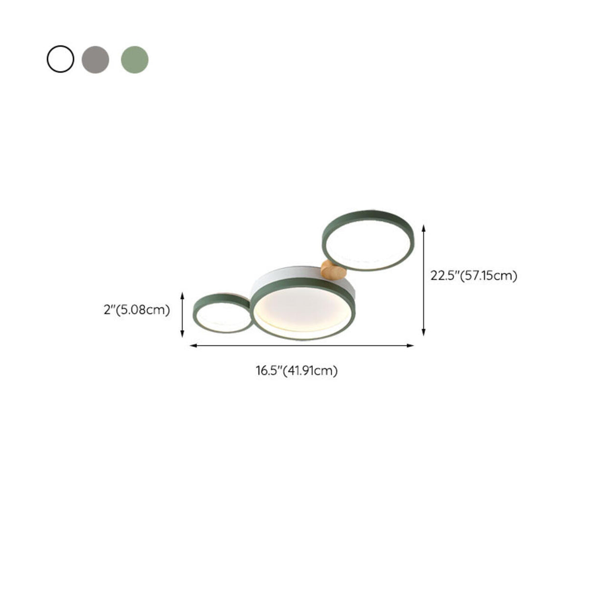 Bedroom Modular Grey Circle Flush Mount Light 6-Light