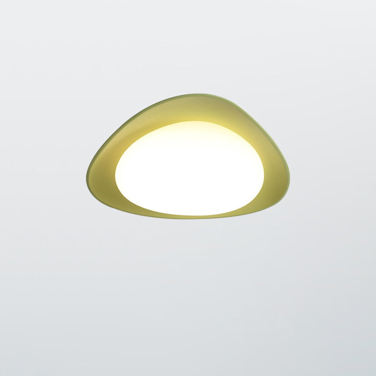 Bedroom Off-White Egg Resin Flush Mount Ceiling Light Image - 15