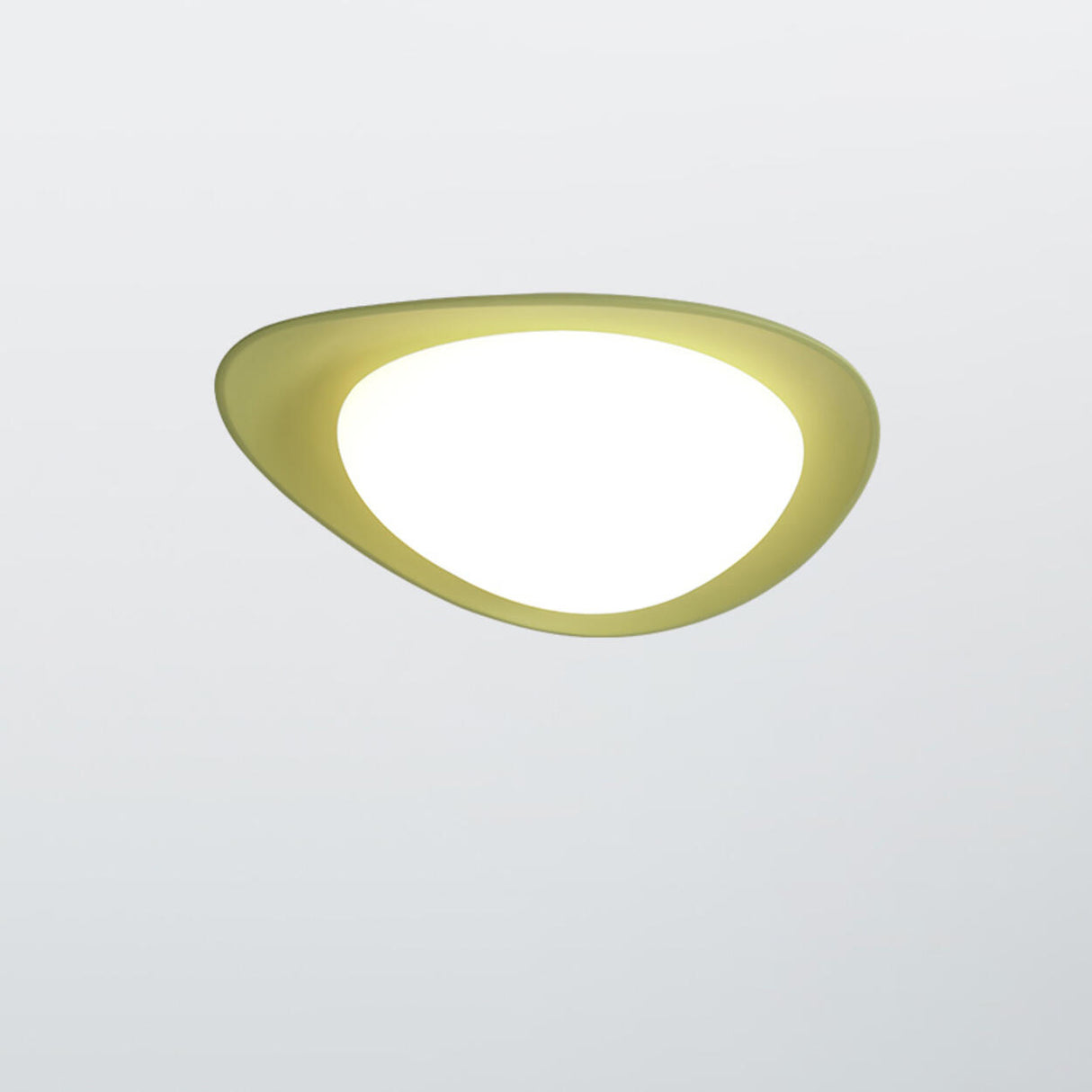 Bedroom Off-White Egg Resin Flush Mount Ceiling Light Image - 17
