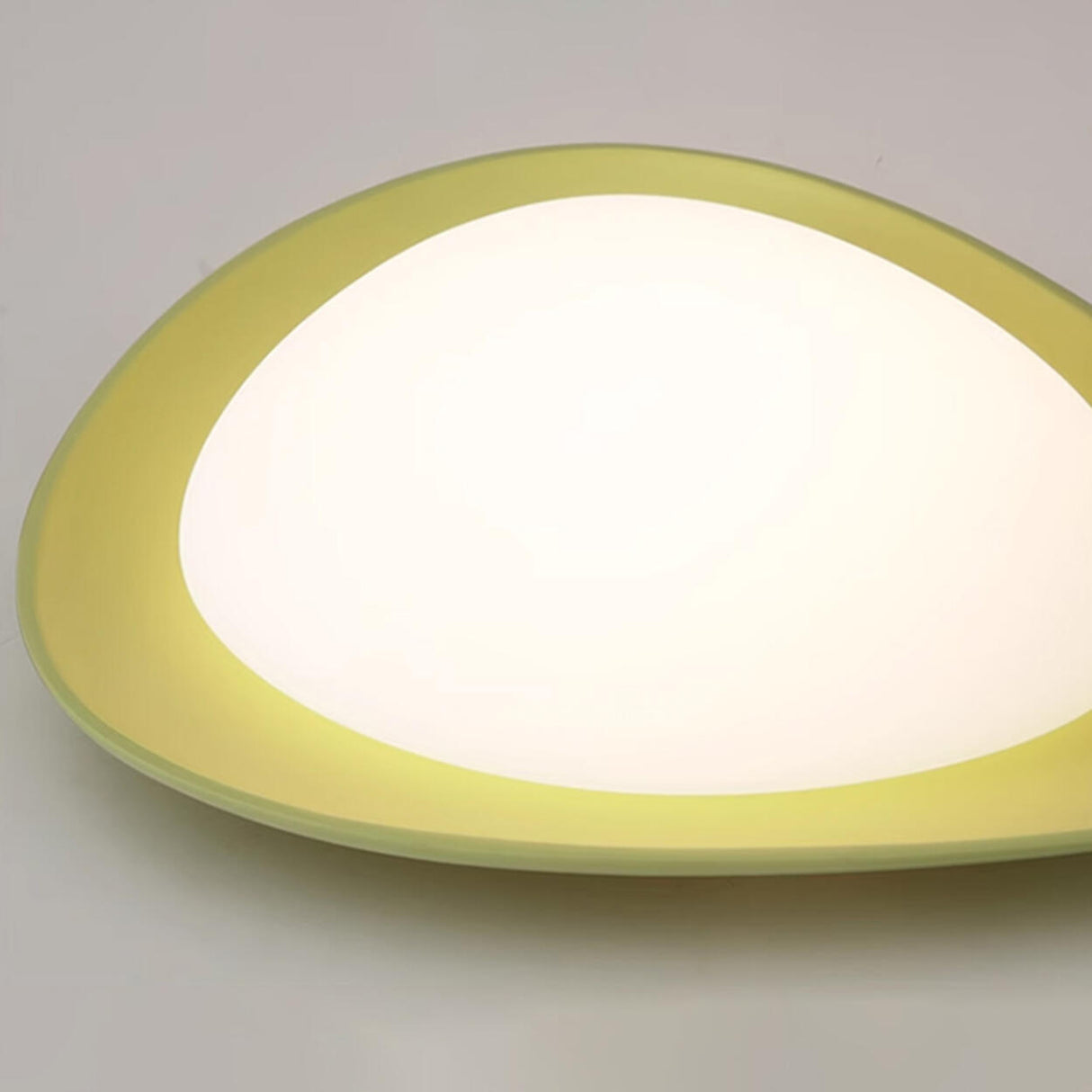 Bedroom Off-White Egg Resin Flush Mount Ceiling Light Image - 18
