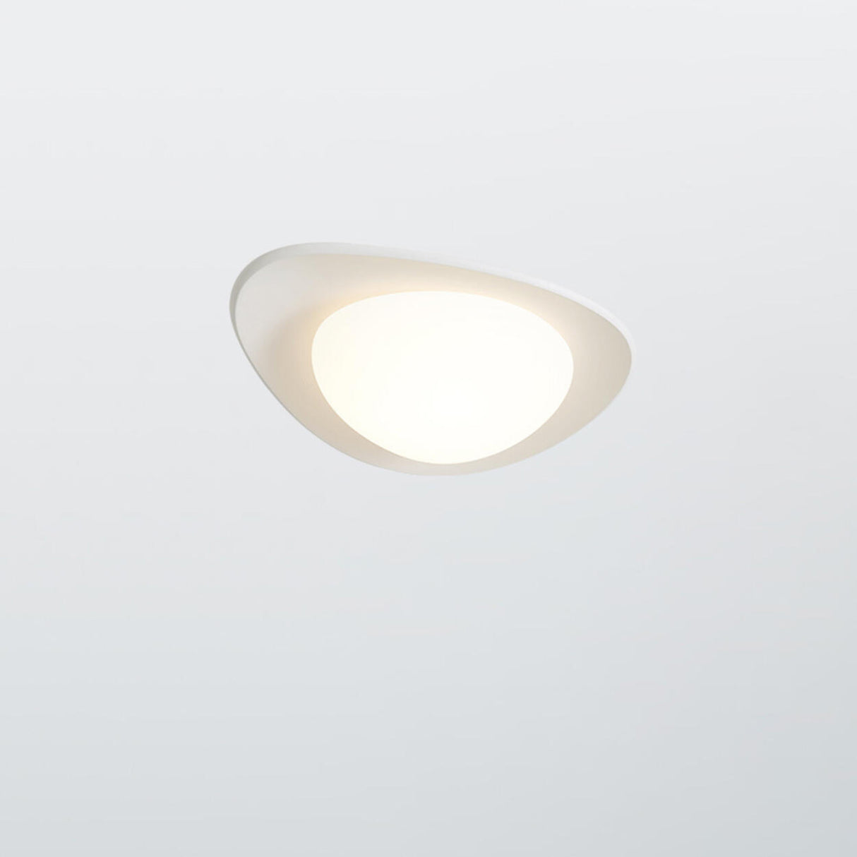 Bedroom Off-White Egg Resin Flush Mount Ceiling Light Image - 2