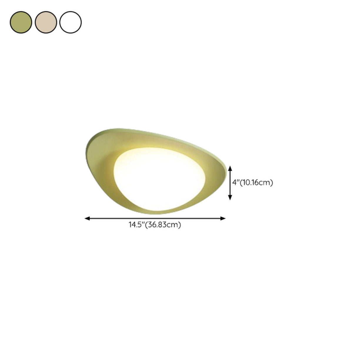 Bedroom Off-White Egg Resin Flush Mount Ceiling Light