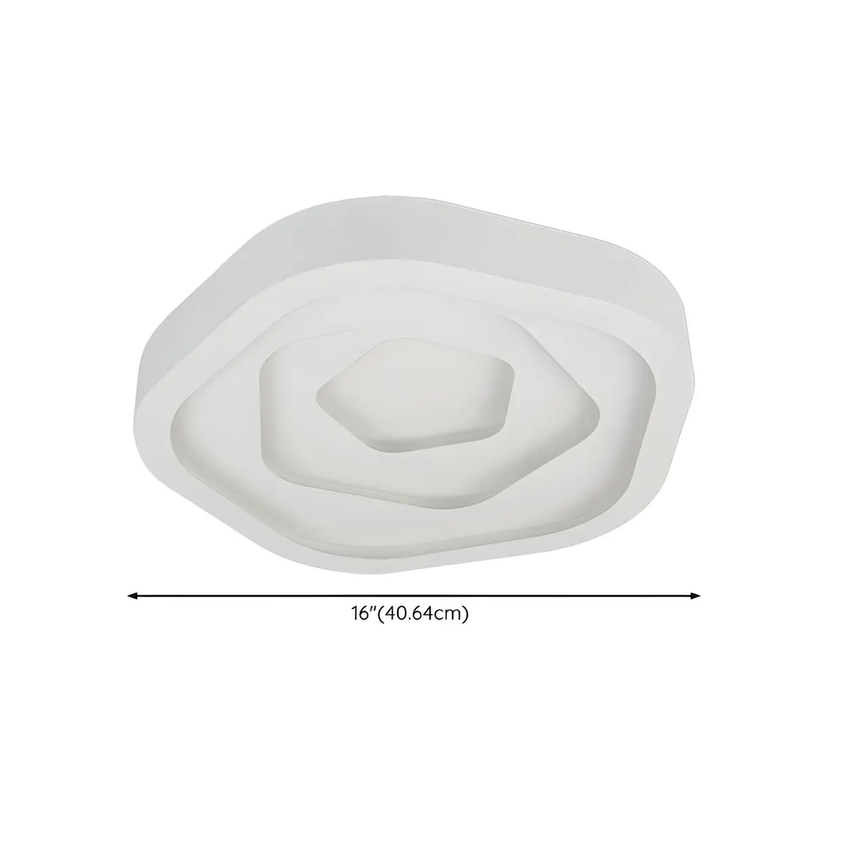 Bedroom Pink Pentagonal LED Flush Mount Ceiling Light