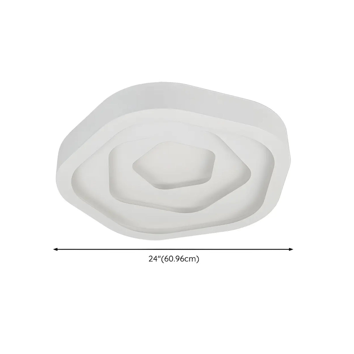 Bedroom Pink Pentagonal LED Flush Mount Ceiling Light Image - 18