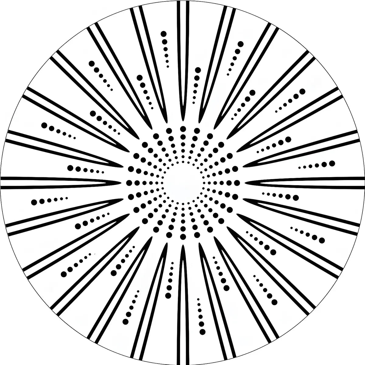 Bedroom Round Abstract Polyester White Area Rug Image - 10