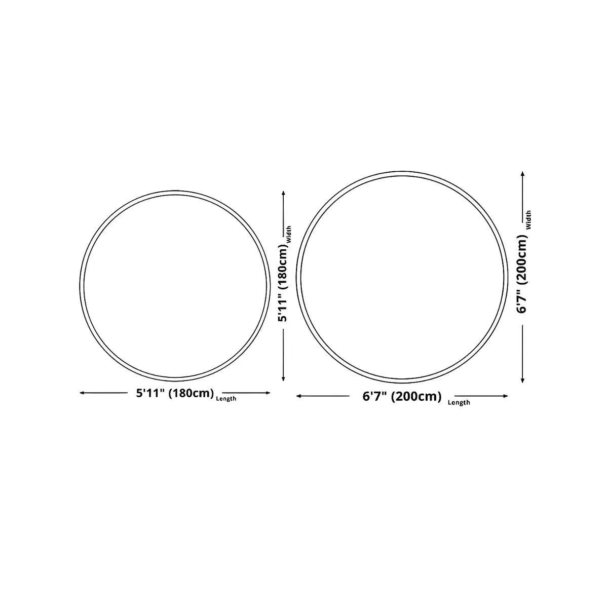 Bedroom Round Abstract Polyester White Area Rug Image - 19