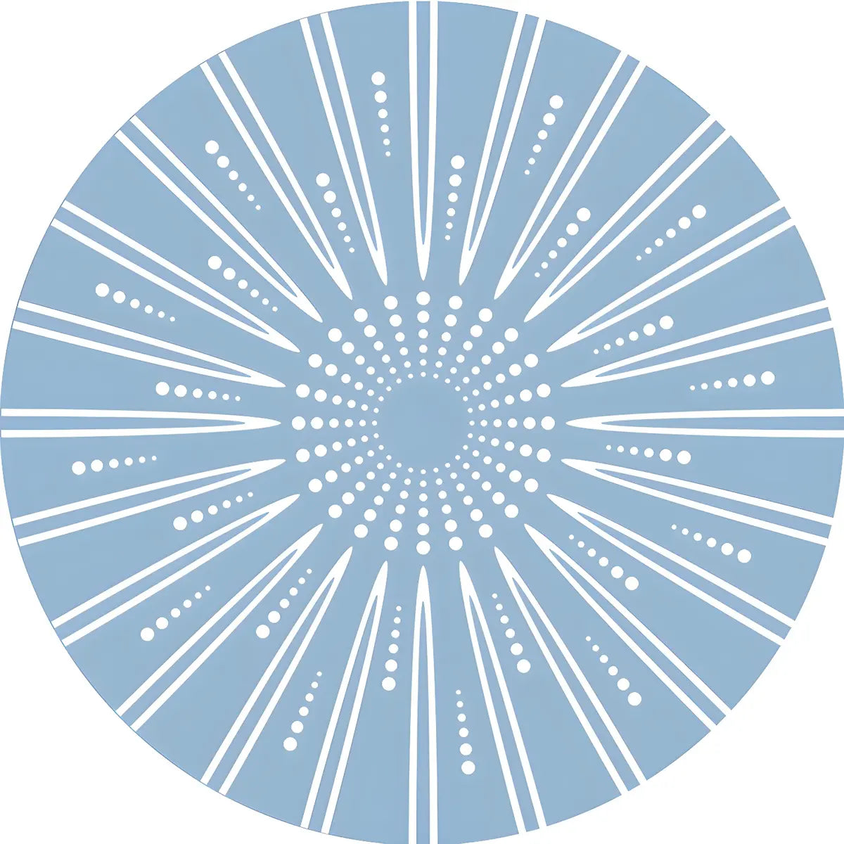 Bedroom Round Abstract Polyester White Area Rug Image - 7