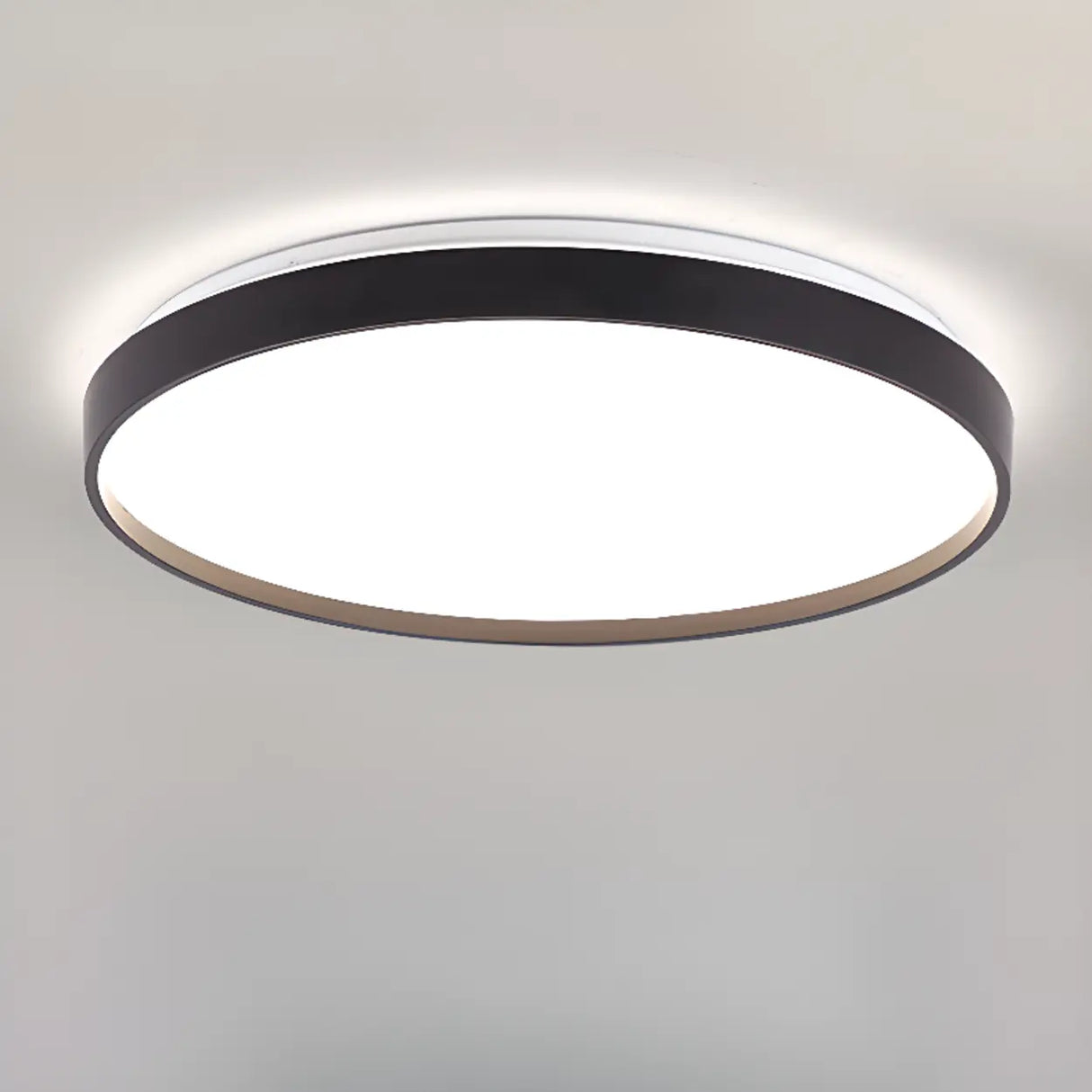 Bedroom Simplistic White LED Flush Mount Ceiling Light Image - 10