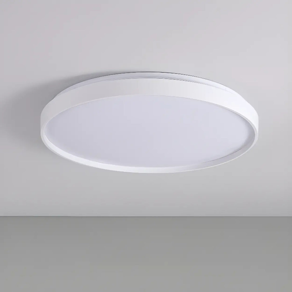 Bedroom Simplistic White LED Flush Mount Ceiling Light Image - 11