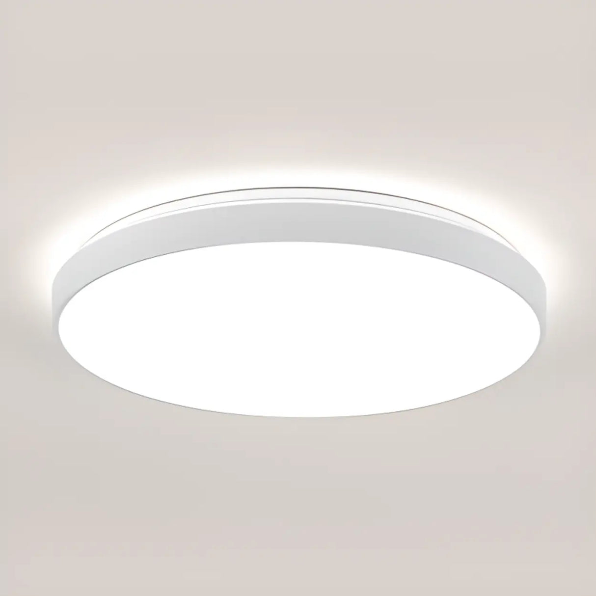 Bedroom Simplistic White LED Flush Mount Ceiling Light Image - 13