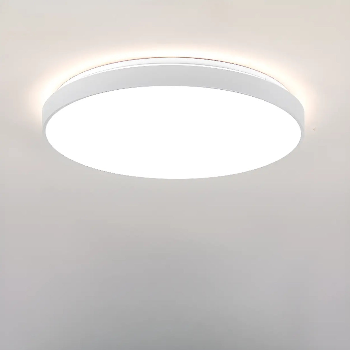 Bedroom Simplistic White LED Flush Mount Ceiling Light Image - 5