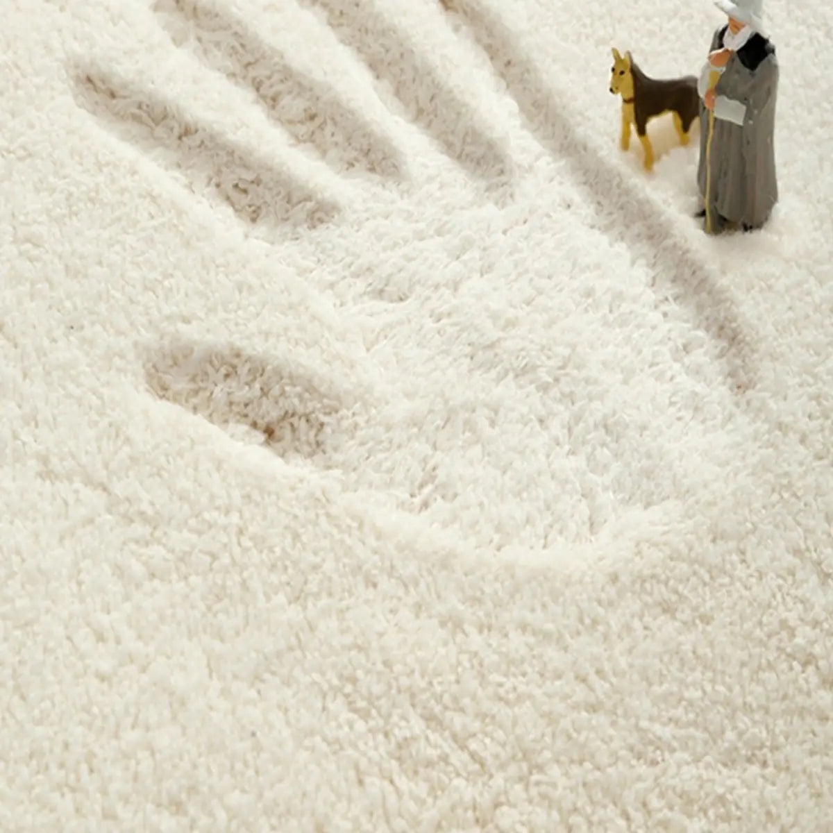 Bedroom Wave Pattern Rectangular Fabric Orange Area Rug Image - 10