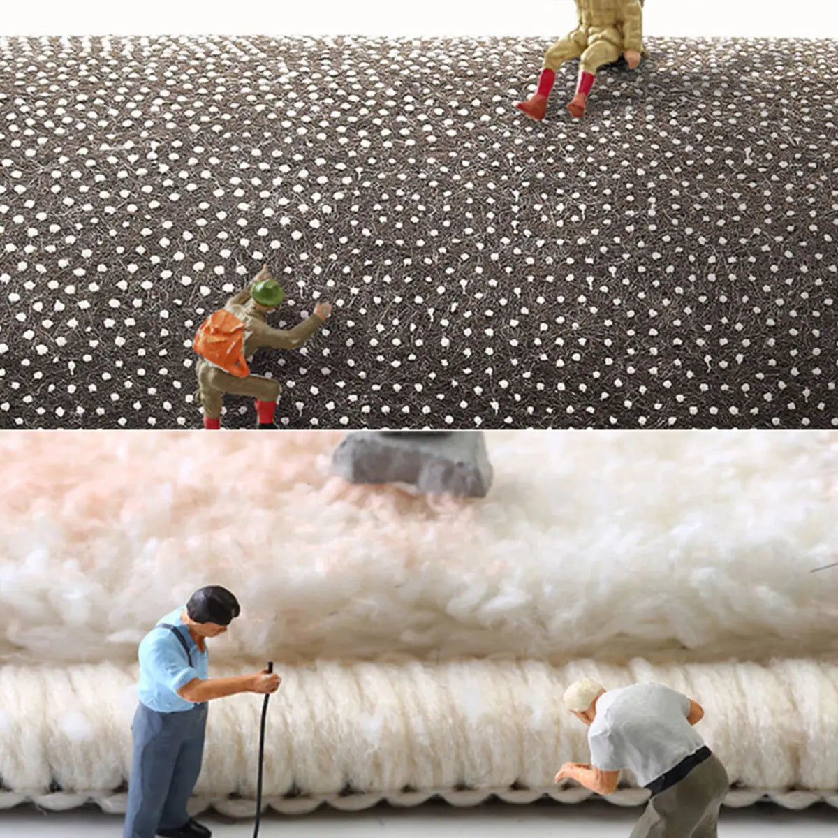 Bedroom Wave Pattern Rectangular Fabric Orange Area Rug Image - 11