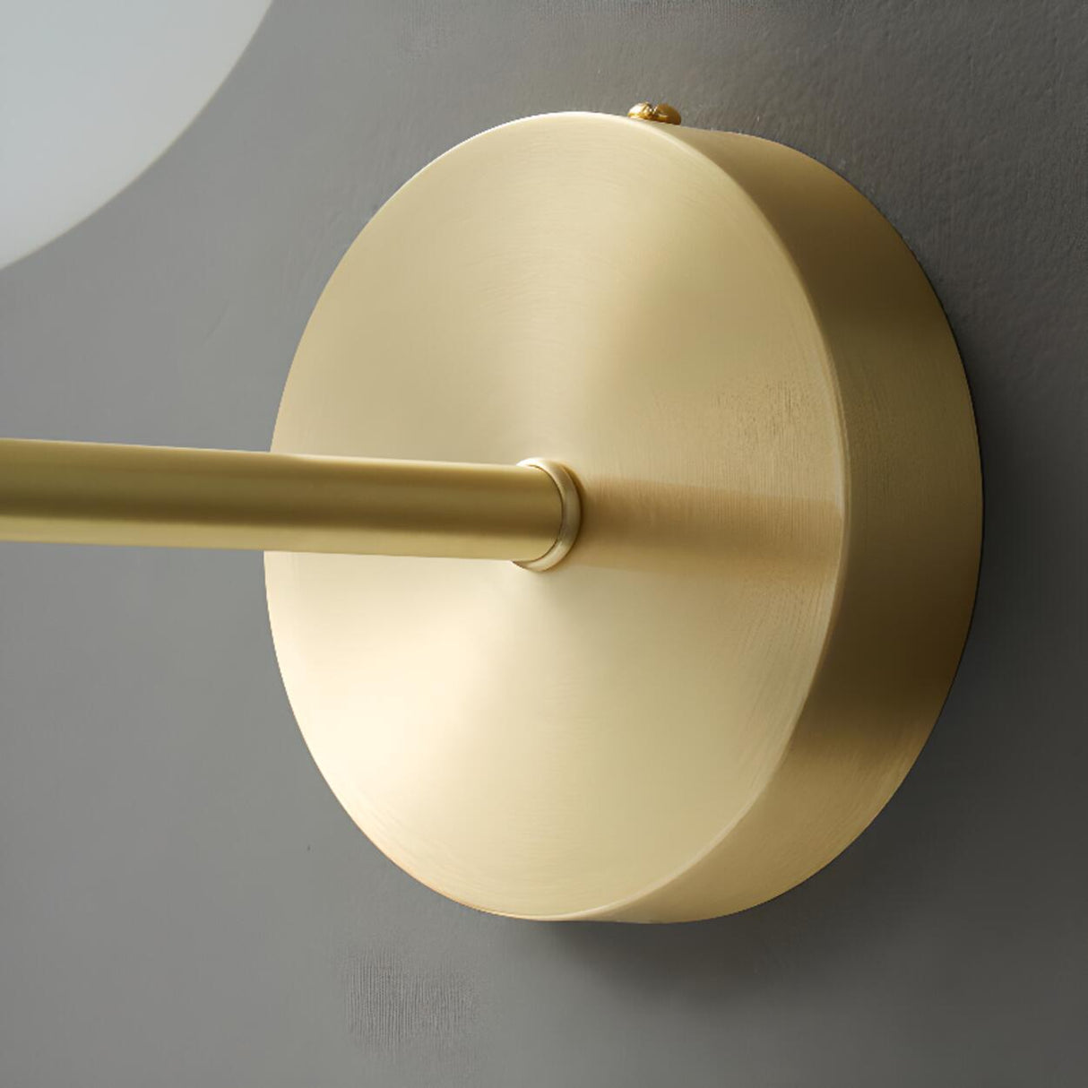 Bedroom White Frosted Glass Globe LED Wall Sconces Image - 10