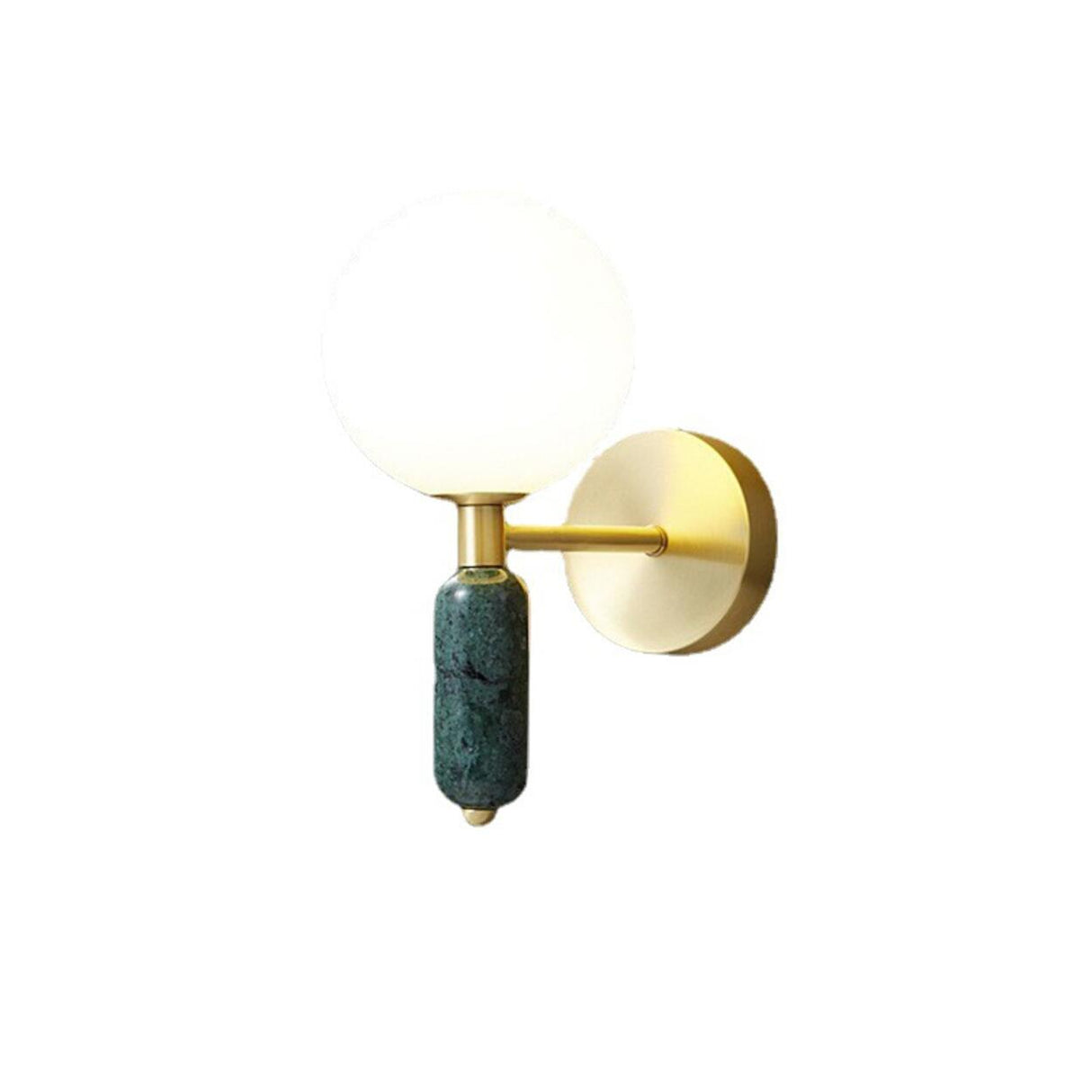 Bedroom White Frosted Glass Globe LED Wall Sconces Image - 5