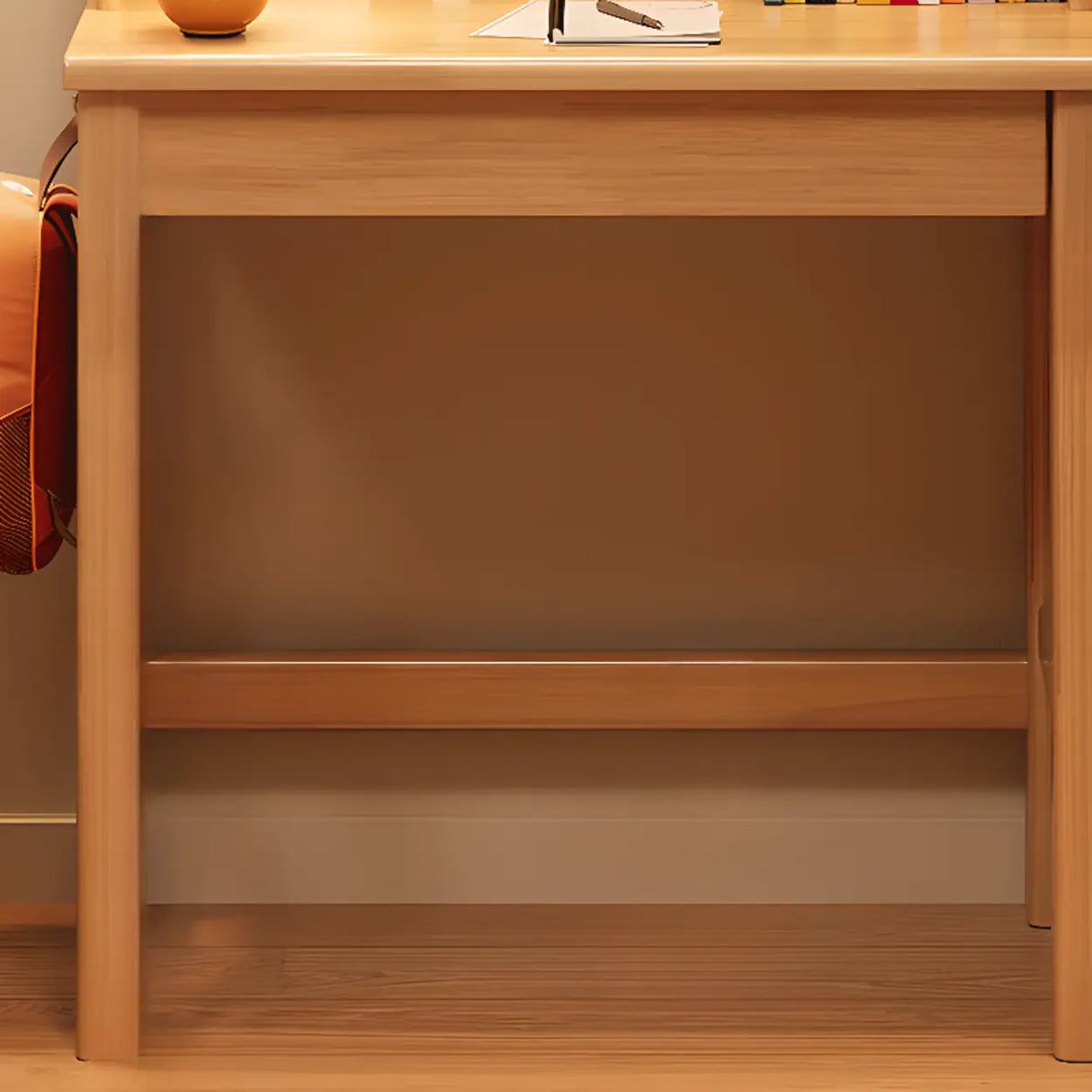 Bedroom White Wood Hutch Shelf Drawers Small Kids Desk Image - 11