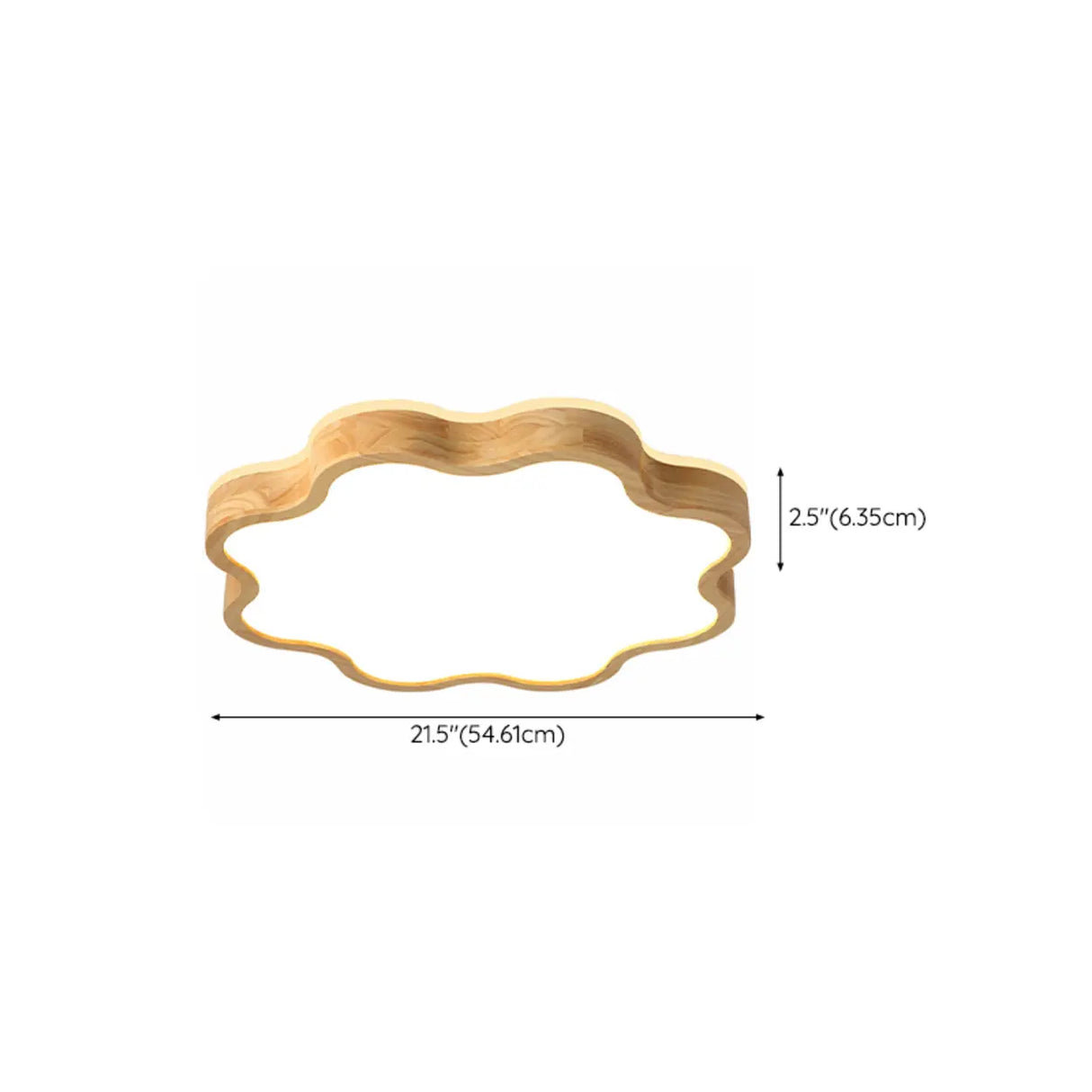 Bedroom Wooden Star LED Flush Mount Ceiling Light Image - 23