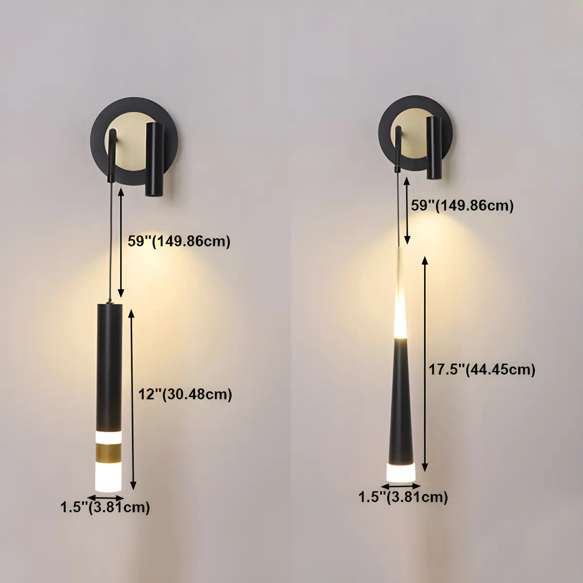 Bedside 2-Light Cylinder Adjustable Reading Wall Sconce Image - 10