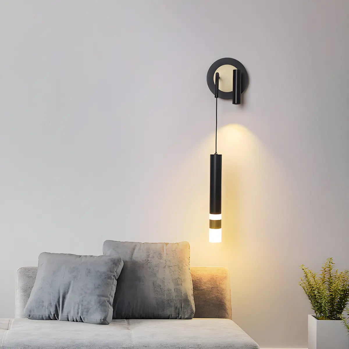 Bedside 2-Light Cylinder Adjustable Reading Wall Sconce Image - 8
