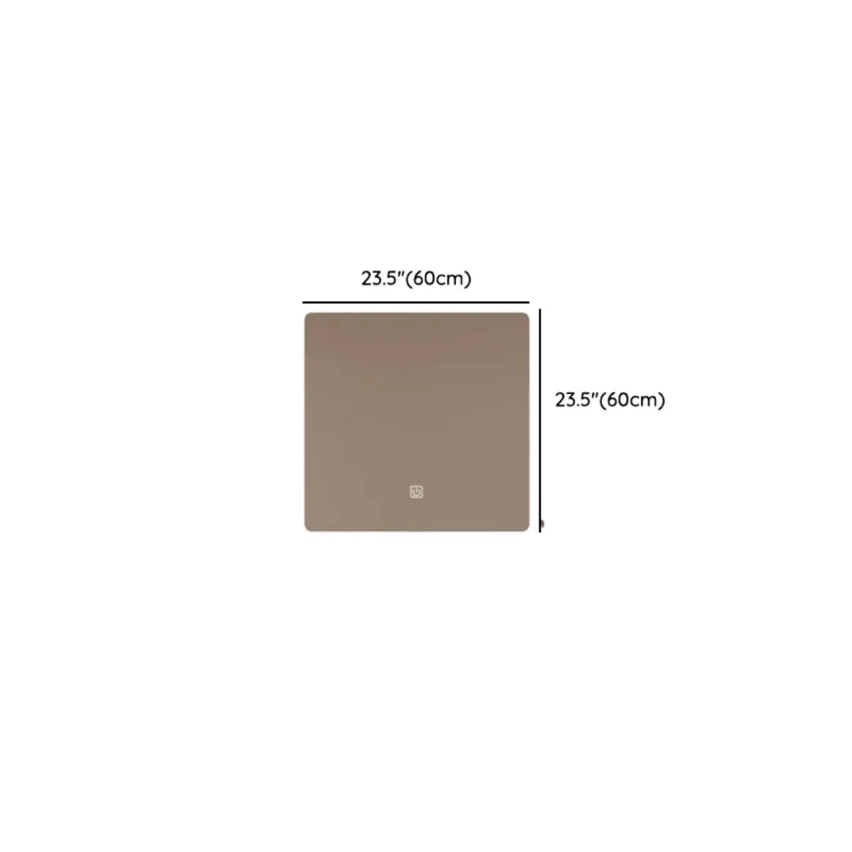 Beige Faucets and Sink LED Bathroom Vanity Set with Shelves Image - 27