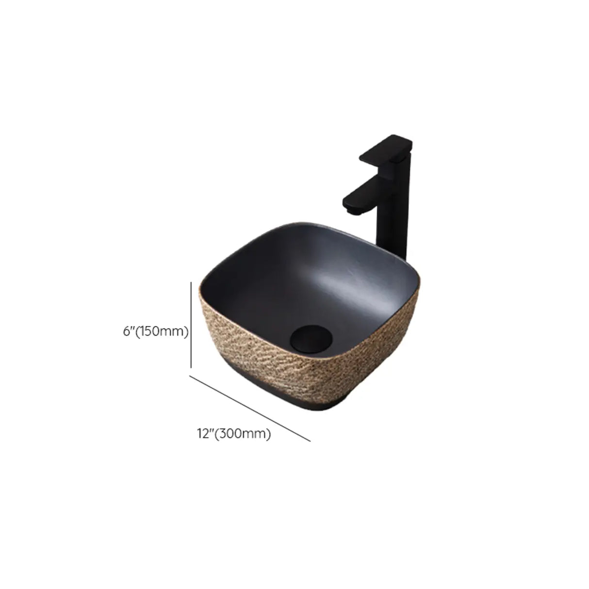 Beige Finish Hand Carved Oval Shape Ceramic Bowl Sinks Image - 50