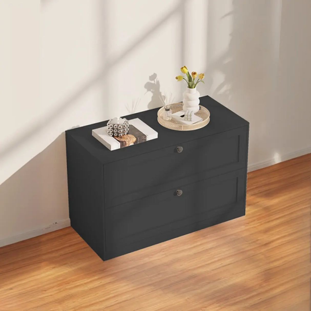 Beige Finish Metal Narrow Length Dresser for Drawers Image - 10