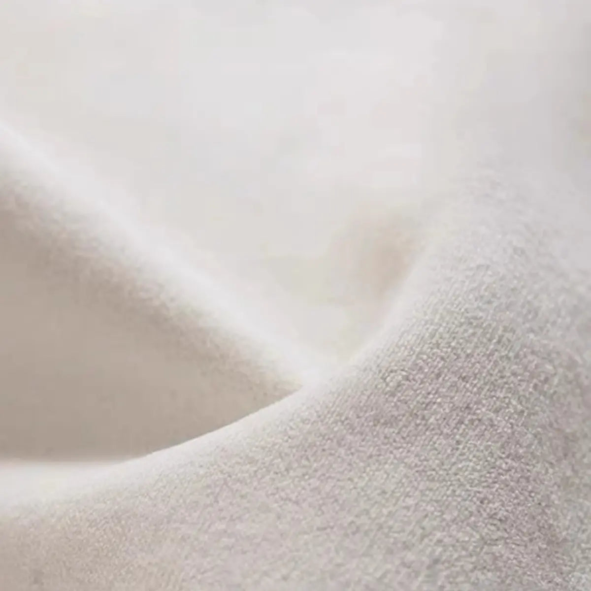 Beige Flannel Fixed Back Wooden Four Legs Arm Chair Image - 14