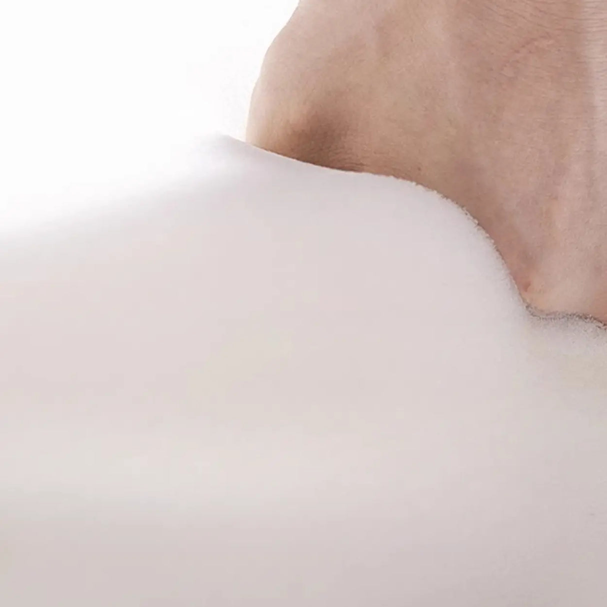 Beige Medium Curved Flannel Chaise Lounge Sofa with Arm Image - 14