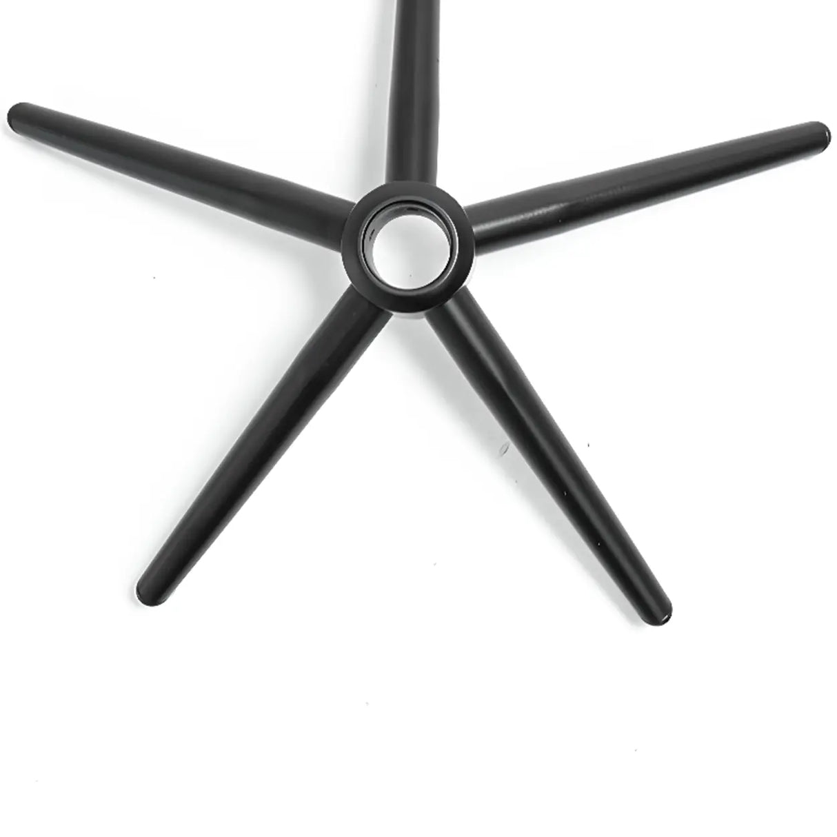 Beige Modish Swivel Curved Leather Low-Back Office Chair Image - 15