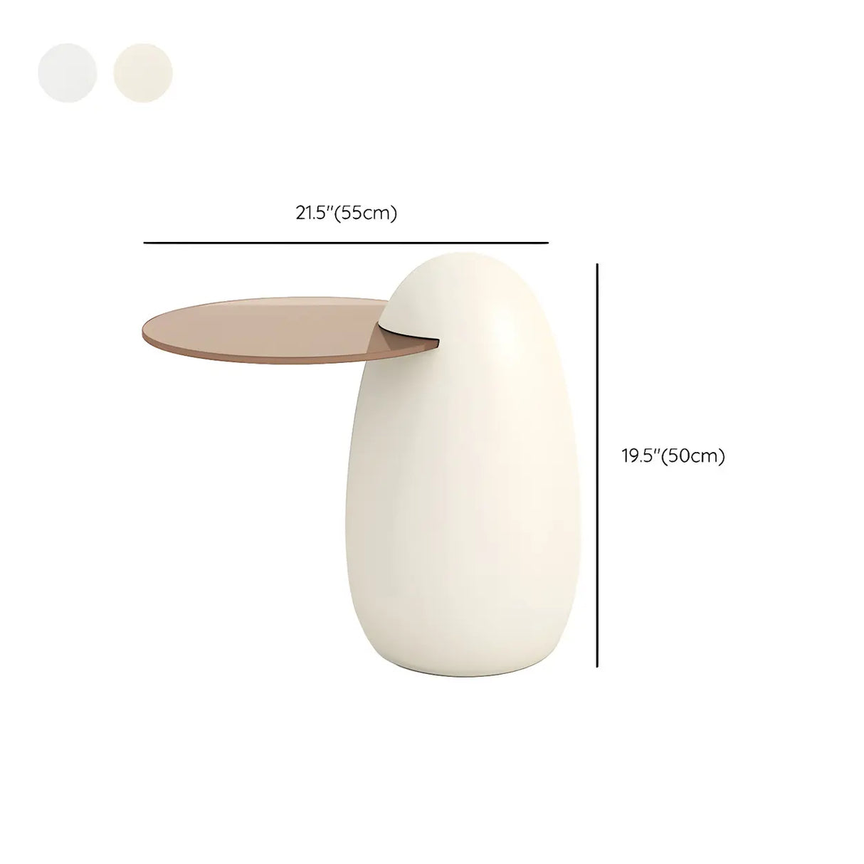 Beige Round Wood Top Pedestal Base Coffee Table Set Image - 17