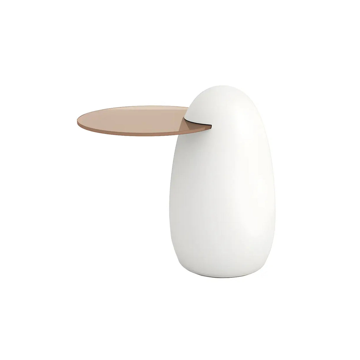 Beige Round Wood Top Pedestal Base Coffee Table Set Image - 5