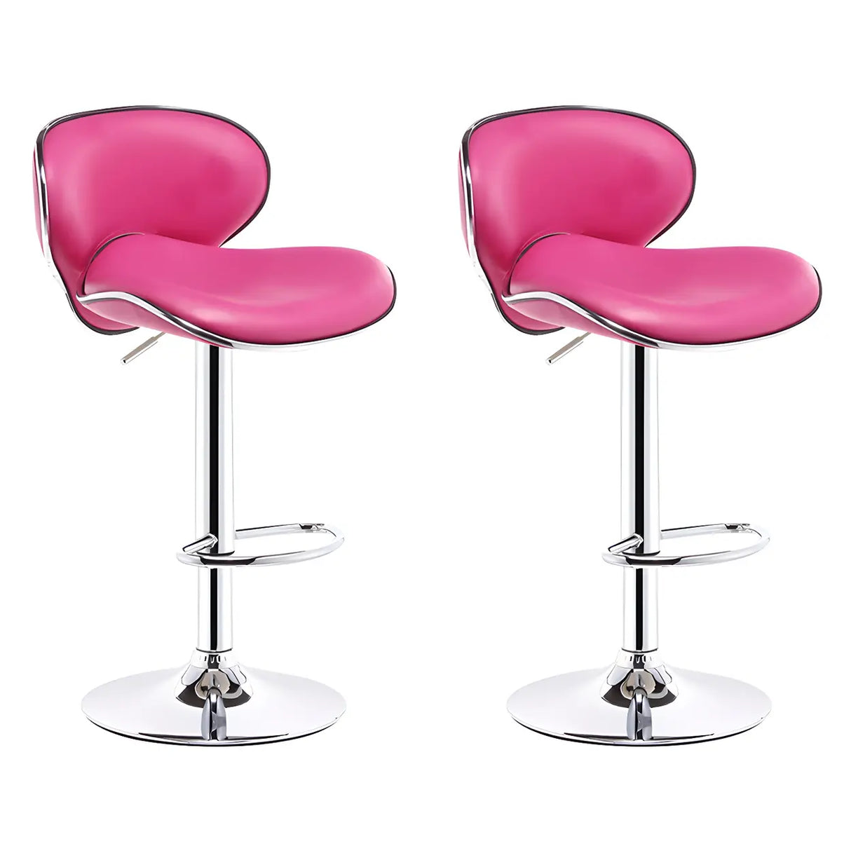 Beige Saddle Leather Adjustable Metal Swivel Bar Stool Image - 32