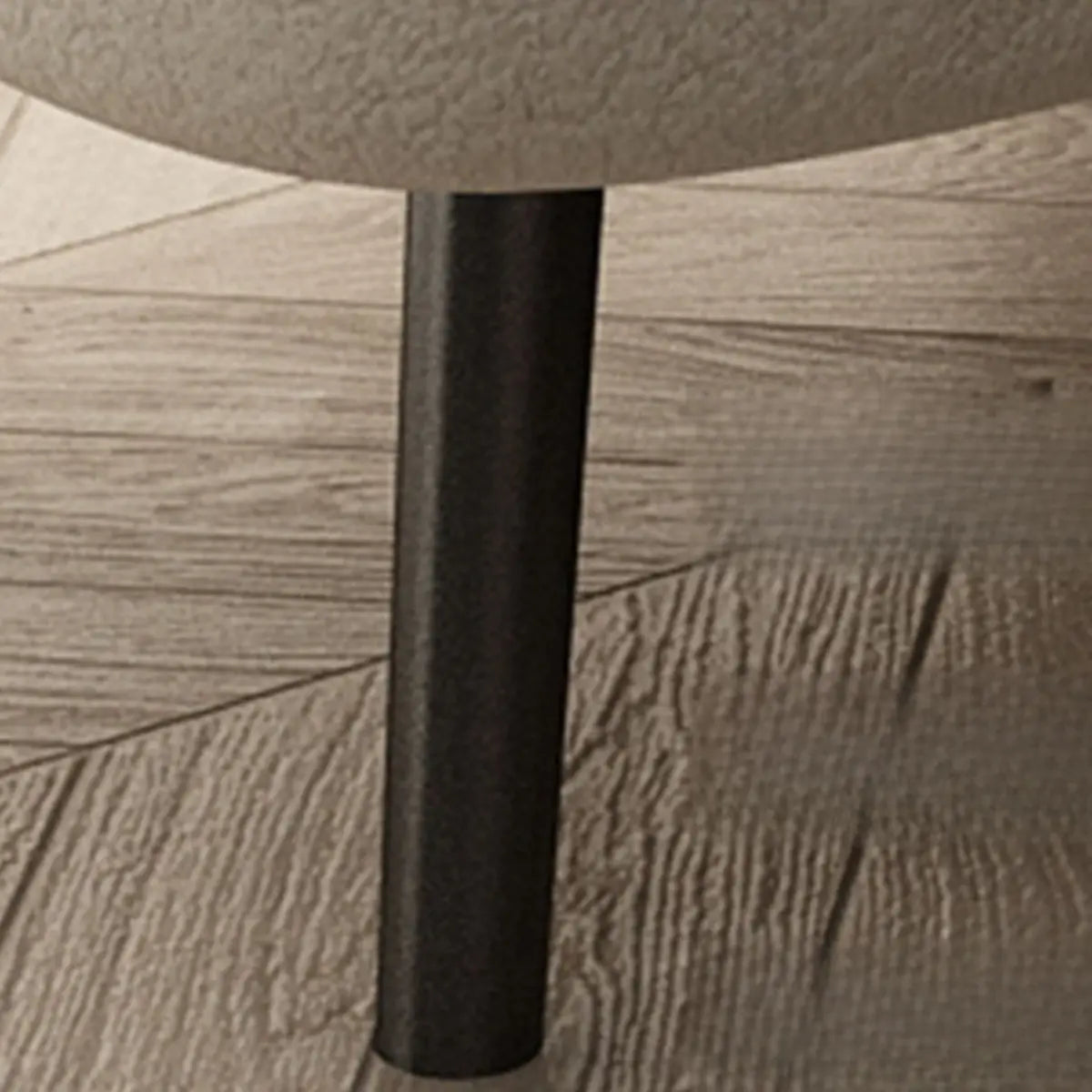 Beige Sherpa Fabric Curved Back Accent Chair with Arms Image - 8